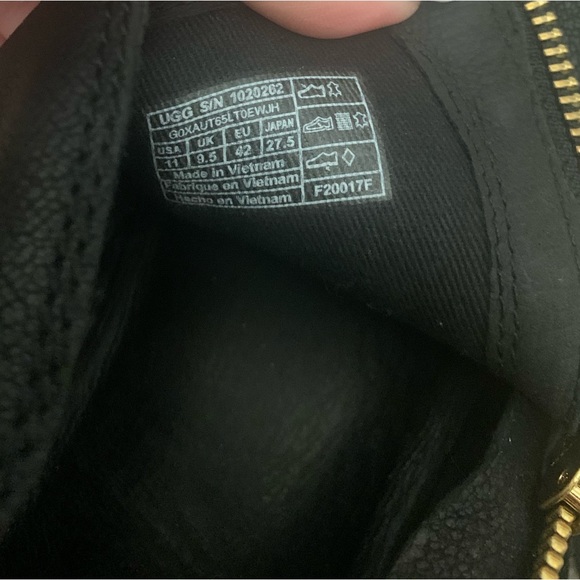 UGG Australia Womens Glee Black Ankle Boots Size 11 - Picture 7 of 10